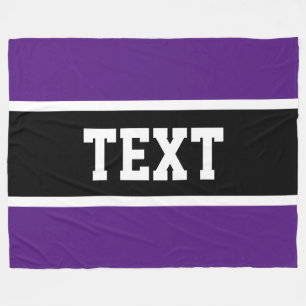 Couverture Polaire Sport Athlétisme Bold violet noir blanc rayures