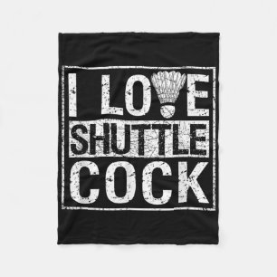 Couverture Polaire Sport Birdie Funny Badminton Joueurs I Love Shuttl
