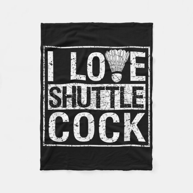 Couverture Polaire Sport Birdie Funny Badminton Joueurs I Love Shuttl (Devant)