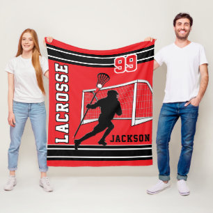 Couverture Polaire Sport de crosse - Rouge, Blanc, Noir