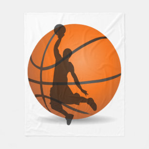 Couverture Polaire sport de silhouette de joueur de basket