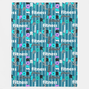Couverture Polaire sport fitness texte clair motif pour sportswear