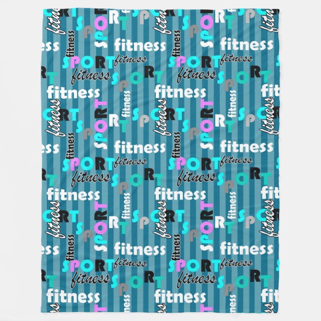 Couverture Polaire sport fitness texte clair motif pour sportswear (Devant)