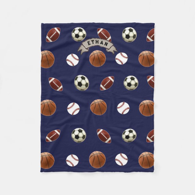 Couverture Polaire Sports personnalisés (Devant)