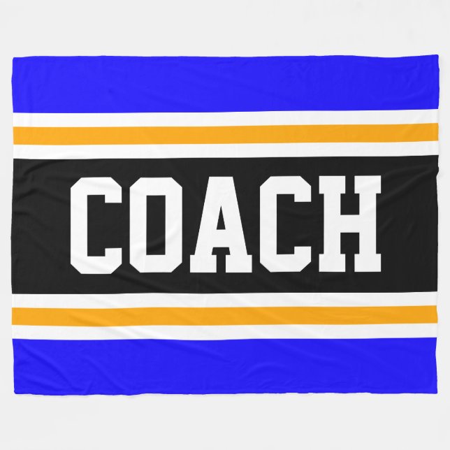 Couverture Polaire Sporty Wide Athletic Black COACH Racing Stripes (Devant (Horizontal))