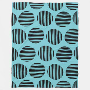Couverture Polaire Spots Lined 190917 - Noir sur Robin Oeuf Bleu