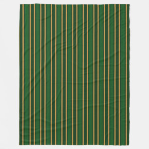 Couverture Polaire Springbok vert et or bonbons rayures