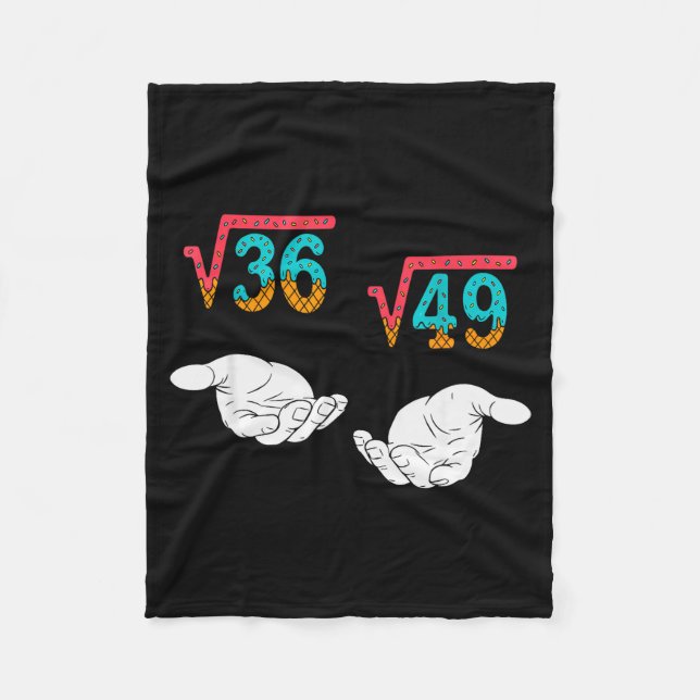 Couverture Polaire Square Root 36 49 Meme 67 Ice Cream Drip Math Teac (Devant)
