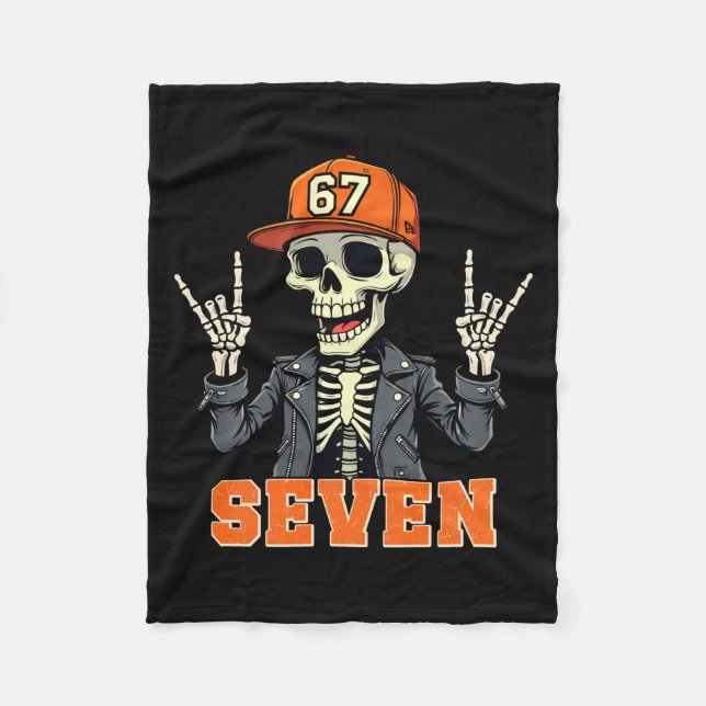 Couverture Polaire Squelette 67endy - 67 Six Sept Halloween 7 Long Sl (Devant)