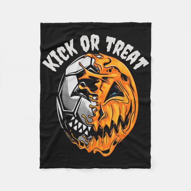 Couverture Polaire Squelette de soccer d'Halloween (Devant)
