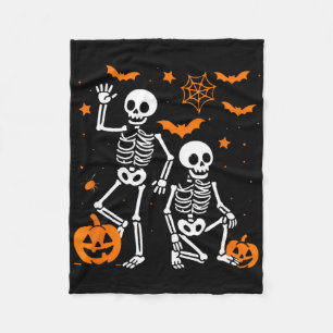 Couverture Polaire Squelette d'Halloween drôle anti Trump