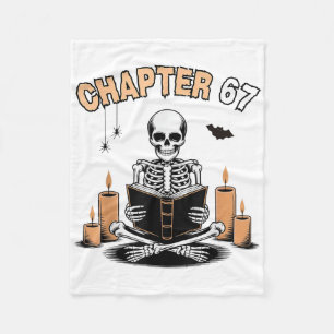 Couverture Polaire Squelette drôle de Halloween lisant un livre 67 Me
