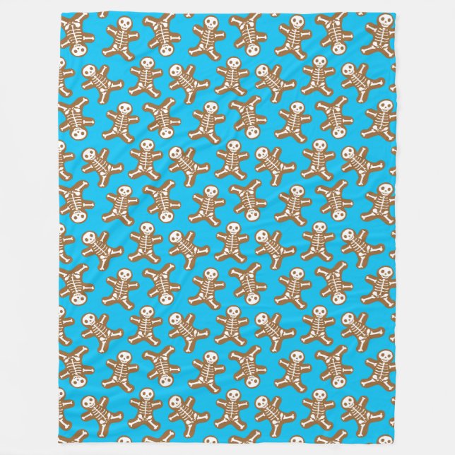 Couverture Polaire Squelette Gingerbread Homme Motif (Devant)