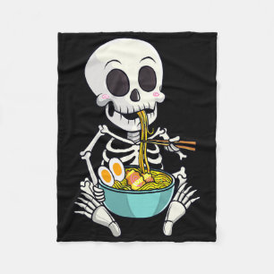 Couverture Polaire Squelette Japonais Ramen nouilles Anime Halloween