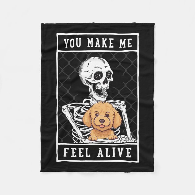 Couverture Polaire Squelette que vous faites sentir Halloween moi viv (Devant)