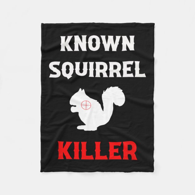 Couverture Polaire Squirrel Killer Funny Chasse (Devant)