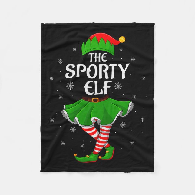 Couverture Polaire Srty Elf Christmas Family Girls Women Elf Squad Xm (Devant)