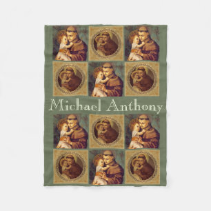 Couverture Polaire St Anthony personnalisé de Padoue et d'enfant