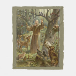 Couverture Polaire St Francis d'Assisi, saint patron des animaux