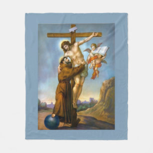 Couverture Polaire St Francis des anges de crucifixion d'Assisi Jésu