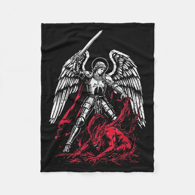 Couverture Polaire St Michael The Archangel Defeats Satan Catholic  (Devant)