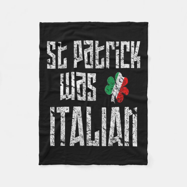Couverture Polaire St. Patrick Était Italien St. Patricks Day Distres (Devant)