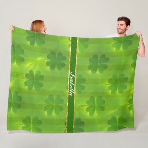 Couverture Polaire St Patrick's Day Clover 4 Listes Collection modern