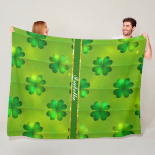 Couverture Polaire St Patrick's Day Clover 4 listes Collection popula