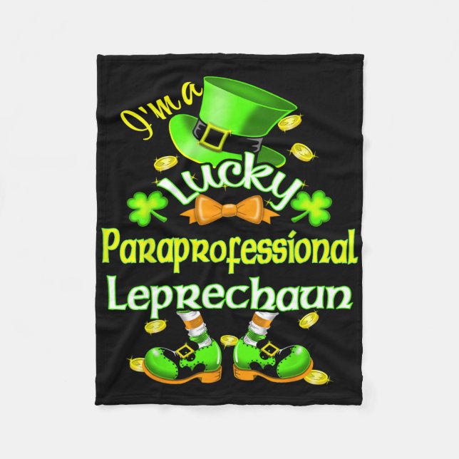 Couverture Polaire St. Patricks Paraprofessionnel Je Suis Chanceux  (Devant)