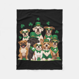 Couverture Polaire St Patricks Pawtricks Day Chiens Saint Pattys Homm