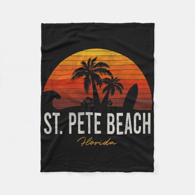 Couverture Polaire St Pete Beach Floride Fl Palms Surf de vacances so (Devant)