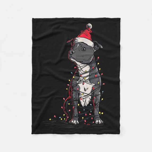Couverture Polaire Staffordshire Bull Terrier Christmas Graphics Dog  (Devant)