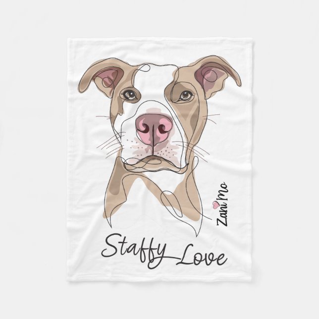 Couverture Polaire Staffy Love - Zani Mo Protection (Devant)