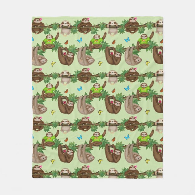 Couverture Polaire Stanley Sloth & amis douillette polaire verte couv (Devant)