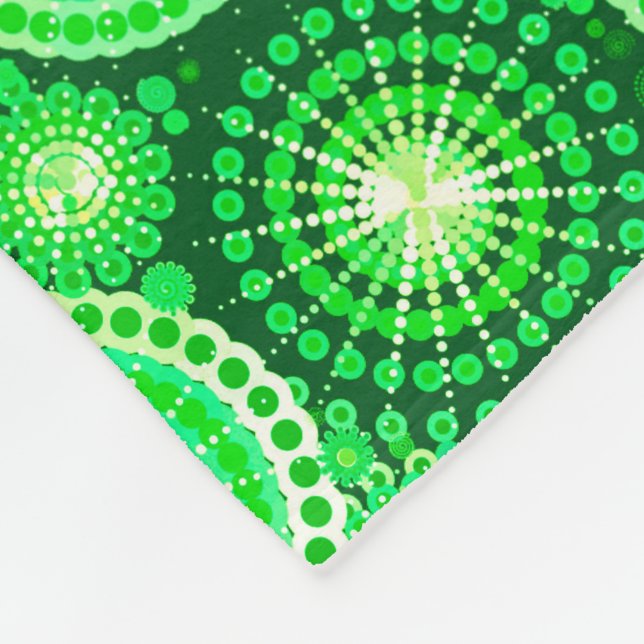 Couverture Polaire Starburds et pingwheel, vert pin foncé (Coin)