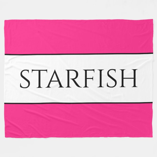 Couverture Polaire STARFISH Bright Fun mignon bonbon rose blanc rayur (Devant (Horizontal))