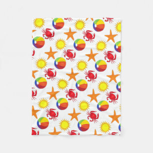 Couverture Polaire Starfish Crab Beachball Summer Sunshine Beach