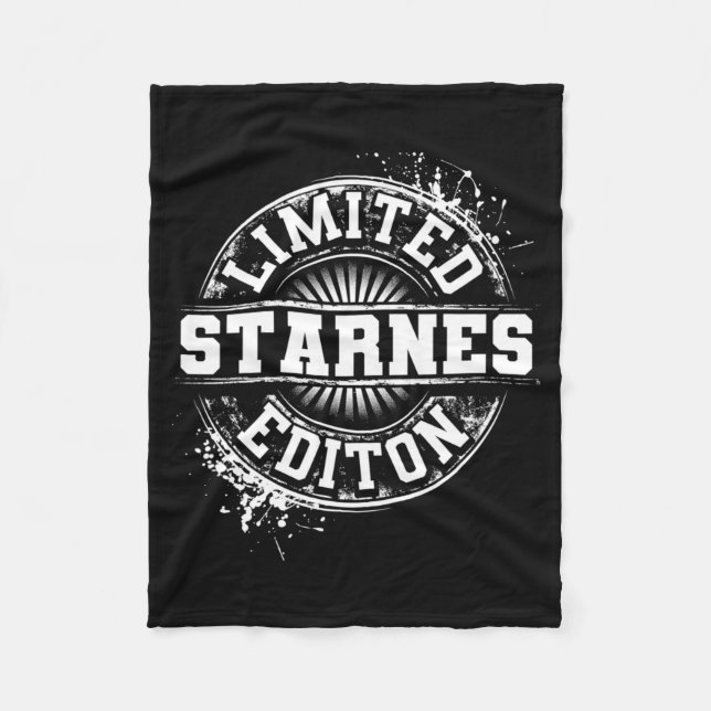 Couverture Polaire Starnes Funny Surname Family Tree Birthday Gift  (Devant)
