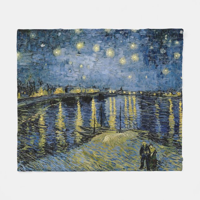 Couverture Polaire Starry Night Vincent van Gogh (Devant (Horizontal))