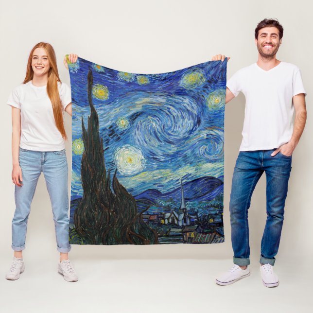 Couverture Polaire Starry Night, Vincent van Gogh (En situation)