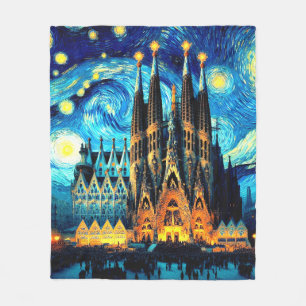 Couverture Polaire Starry Sagrada Familia Barcelona