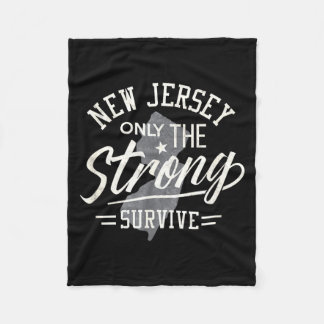 Couverture Polaire State Of New Jersey Funny Only The Strong Survive 