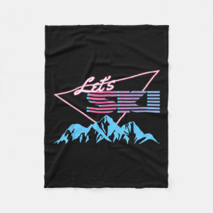Couverture Polaire Station de ski Retro Skiing Mountains 80s Station