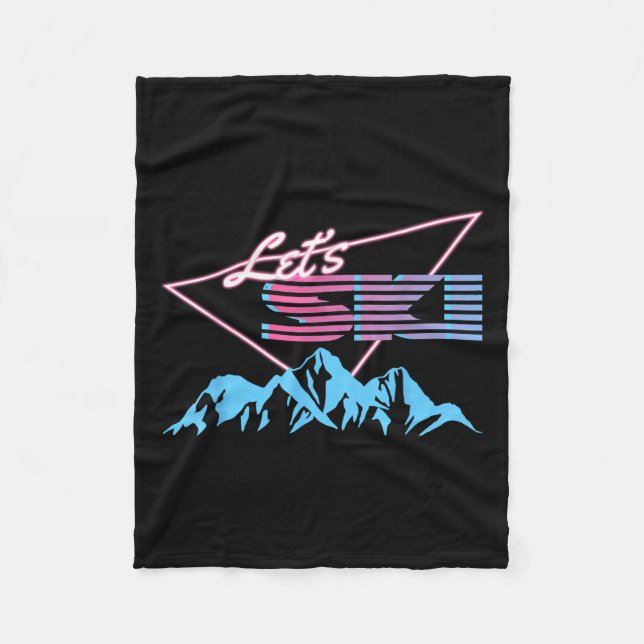 Couverture Polaire Station de ski Retro Skiing Mountains 80s Station  (Devant)