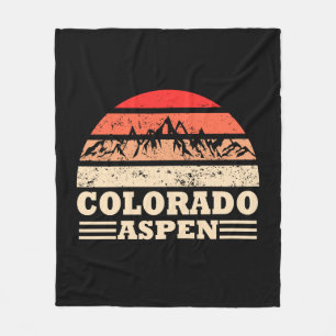 Couverture Polaire Station de ski vintage d'Aspen Colorado