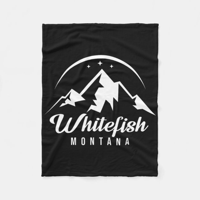 Couverture Polaire Station de ski Whitefish Montana Ski Snowboard (Devant)