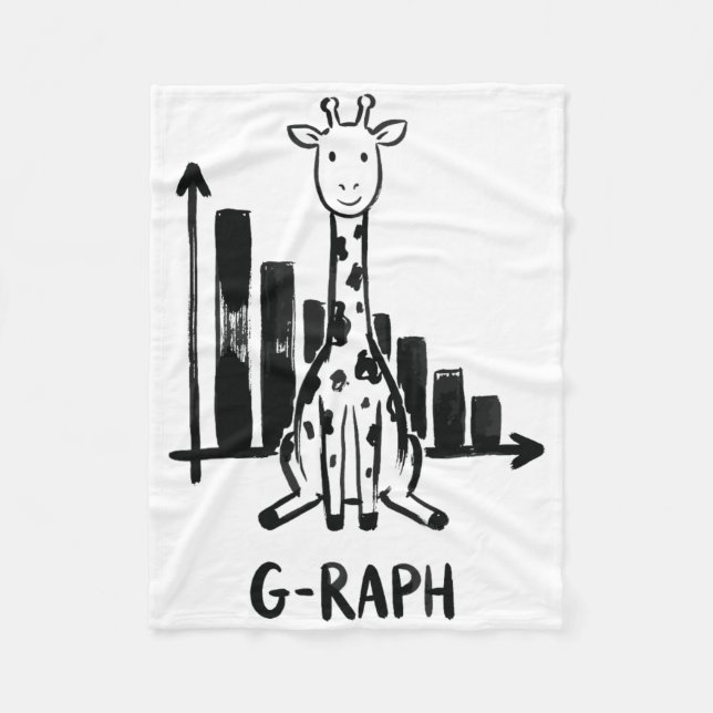 Couverture Polaire Statistiques de graphique de girafe Prof de maths  (Devant)