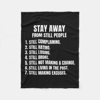 Couverture Polaire Stay Away From Still People - Sitive Motivational 