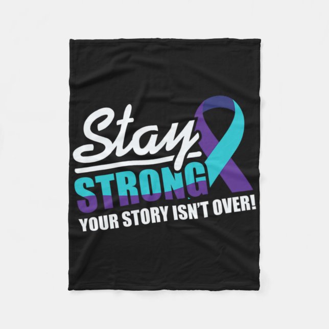 Couverture Polaire Stay Strong Suicide Awareness Mental Health  (Devant)