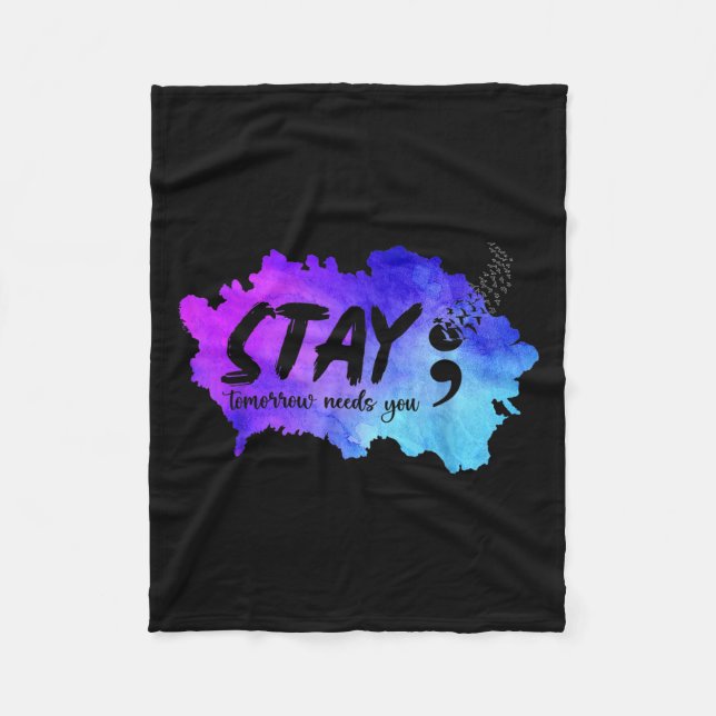 Couverture Polaire Stay Tomorrow Needs You Suicide Prevention Awarene (Devant)